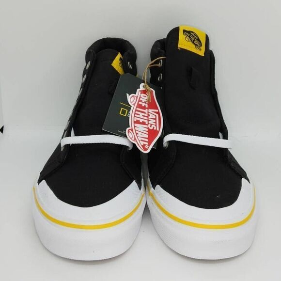 VANS National Geographic HiTop Men's NEW w/Tags Black SK8-Hi Sneakers - sz. 8 - Picture 2 of 6